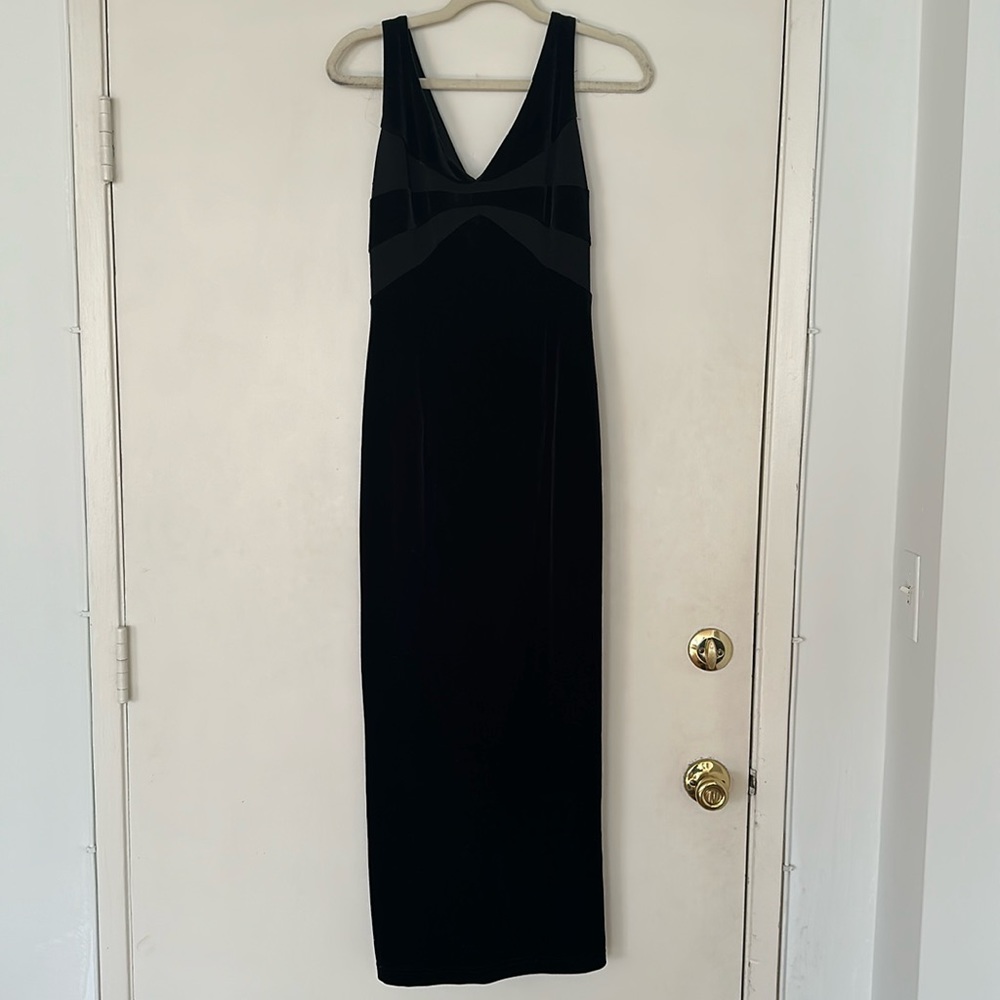 Vintage Scott McClintock black velvet dress